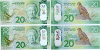 New Zealand 20 Dollars Aotearoa Kararea Falcon bird banknote -