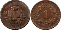 Switzerland 1 Rappen Confoederatio Helvetica. -
