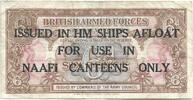 British Armed Forces 6 pence NAAFI OVERPRINT - force T - Rare -