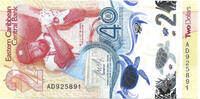 East Carribean States 2 Dollars -