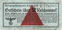 Germany 2 Reichsmark WII - Oberkommando der Wehrmacht / Prisoners of War Camps -