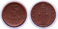 Amberg / Bayern 25 Pfennig Porzellan Böttgersteinzeug -