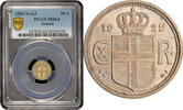 10 aurar Iceland 10 aurar 1929 N, PCGS MS64, King Christian X (1922 - 1943) -