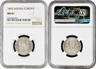 1 corona Austria 1 corona 1893, NGC MS61, Emperor Franz Joseph I (1848 - 1916) -