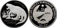 50 kip Laos 50 kip 1993, PROOF, Prehistoric Animals - Sauroctonus silver coin -