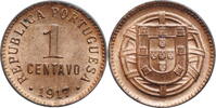 1 centavo Portugal 1 centavo 1917, BU, Portuguese Republic (1911 - 1969) -