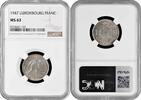  1 franc 1947 Luxembourg 1 franc 1947, NGC MS63, 'Grand Duchess Charlott... 744.68 元 含税 ＋  167.34 元 运费