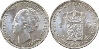 1 gulden Netherlands 1 gulden 1931, UNC, Queen Wilhelmina (1890 - 1948) silver coin -