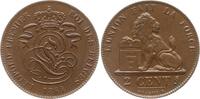 Belgien, Königreich 2 Centimes Leopold I., 1831 - 1965, im Stempel aus 1861 geändert -