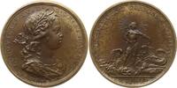 Frankreich, Königreich Bronzemedaille Louis XV., 1715 - 1774, v. J. Duvivier, Progrès du Roi, Büste 3 -