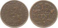 Niederlande, Königreich 1/2 Cent Wilhelmina, 1890 - 1948 -
