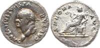 Römische Kaiserzeit, Rom Denar Vespasian, 69 - 79, bel. Kopf n.l. / Annona thront n.l. -