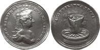 Braunschweig-Calenberg-Hannover Zinn-/Bleigussmedaille Georg II., 1727 - 1760, Sign. E.H., a.s. Schwester Sophie Dorothea, 1687 - 1757 -