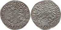 Isny, Stadt Batzen Gotische Schrift, Mzz. Kreuz im Kreis, Endungen ISNI'°1508 und REG'° -