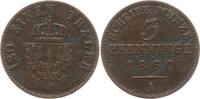 Preußen, Königreich 3 Pfennig Friedrich Wilhelm IV., 1840 - 1861, Berlin -