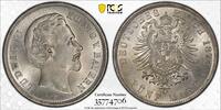 Bavaria 5 Mark 5 Mark Bayern Ludwig II 1876-D 5 Mk Jeager 42 -