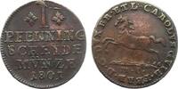Braunschweig Wolfenbüttel 1 Pfennig 1801 Karl Wilhelm -