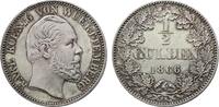 Württemberg 1/2 Gulden 1866 Karl 1864-1891 -