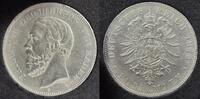 5 Mark Baden Friedrich I Jaeger 27 A mit Querstrich -