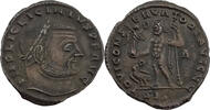 Römisches Kaiserreich AE-Follis Licinius I. (308 - 324 ), grünbraune Patina m. hauchdünnem Silbersud -