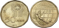 Argentinien 50 Pesos Fussball WM 1978 -