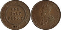 Australien 1/2 Penny King George V. 1910-1936 -