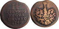 Sachsen-Gotha-Altenburg 1 1/2 Pfennig Friedrich III. 1732-1772 -