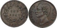 Sarawak 1 Cent Charles C. Brooke Rajah - Mint Error -