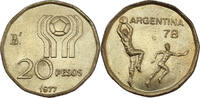 Argentinien 20 Pesos Fussball WM 1978 -