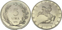 Türkei 5 Lira 1976 Umlaufmünze vz 20.92 元 含税 ＋  79.49 元 运费
