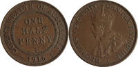 Australien 1/2 Penny King George V. 1910-1936 -