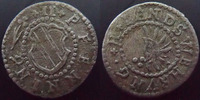 Allemagne, Deutschland, Baden-Durlach 2 pfennige Baden-Durlach, Friedrich VII Magnus, 2 pfennige non daté, Wielandt 618, TTB+ R! -