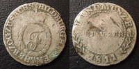 Allemagne, Deutschland, Sachsen Hildburg 3 kreuzer SACHSEN HILDBURG, Friedrich 1786-1826, 3 kreuzer 1811, AKS.153 B à TB -