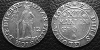 Allemagne, Deutschland, Braunschweig, Calenberg, H mariengroschen BRAUNSCHWEIG CALENBERG HANNOVER, XII mariengroschen, 12 mariengrischen 1674, 5,79 grms, Welter 1765 TTB -
