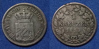 Allemagne, Deutschland, Bayern, Baviere 1 kreuzer Bayern, bavière, Maximilien Joseph II, 1 kreuzer 1859, AKS.156 TB+/TTB -
