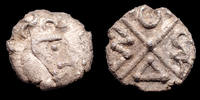 Sequani, Sequanes obole SEQUANES, SEQUANI, obole MASO à la croix (type d'Artois) imitation des oboles de Marseille,LT.2172 Var. TB+/TTB Rare! -
