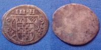 Allemagne, Deutschland, Wurzburg 3 heller WURZBURG, 3 heller 1747, einseitiger, uniface, KM.315 TTB -