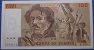 Billets de la cinquième République 100 Francs 100 Francs Eugène Delacroix 1995, C.258 / 109673, F.69 ter NEUF -
