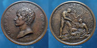 Bonaparte 1e Consul, Napoleon I bronze Napoléon, Bonaparte premier consul, médaille en bronze AN VIII, restitution de la République Cisalpine, 51mm, 60,77g, petits co -