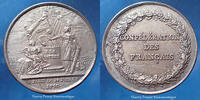 Confédération des Français blanc Confédération des Français, médaille en métal blanc 1790, à Paris le 14 juillet 1790, 40mm, 27,70g, TTB+ -
