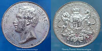 Grande Bretagne, Great Britain, Angleterre Albert, Great Britain, Grande Bretagne, médaille argentée Londres 1851, exibition of industrie from all Nations, 38mm, 16,90g, m -