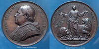 Vatican, papal states bronze Pie IX, Vatican, médaille en bronze 1861, Daniel entre deux lions, 43mm, 37,84g, petites traces sinon SUP -