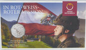 Österreich 5 Euro Bundesherr - Schutz und Hilfe - In Rot-Weiss-Roter Mission - 5 Euro Silbermünze -