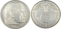 Drittes Reich 2 Reichsmark Paul von Hindenburg - 2 Mark - J.366 -