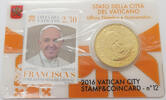 Vatikan 50 Cent + Briefmarke Vatikan Coincard Nr. 12 -