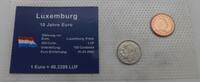 Luxemburg 1 Franc + 2 Cent Kursmünzen - Jean -