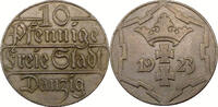 Danzig 10 Pfennige Zehn Pfennig - Freie Stadt Danzig - J. D 5 -