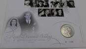 Großbritannien / UK / United Kingdom 5 Pounds + Briefmarken Royal Diamond Wedding - 1947-2007 - The Queen & Prince Philip - 5 £ -