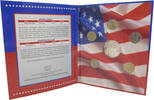 Vereinigte Staaten / USA 2,25 Dollar USA Jahressatz 2005 / 1 Unze Silber + 5 Quarter Dollar -