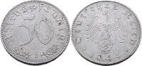 Drittes Reich 50 Reichspfennig Standard Umlaufmünze, Ein Adler auf einem Hakenkreuz,J.372 -